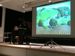 Elise Duvall performs Jerry Owen's Grant Wood Gallery.