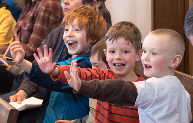 Young audience members enjoy new music!